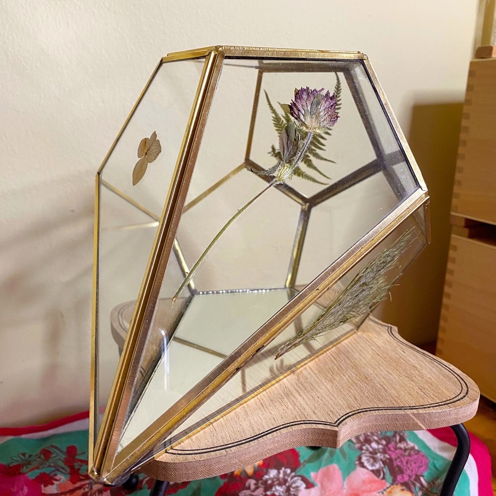 Pressed flower terrarium